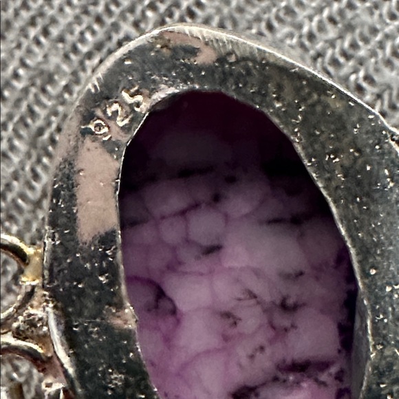 Sterling Silver Purple Gemstone Bracelet - Picture 2 of 3